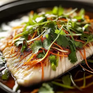 Steamed Fish with Ginger and Soy Sauce