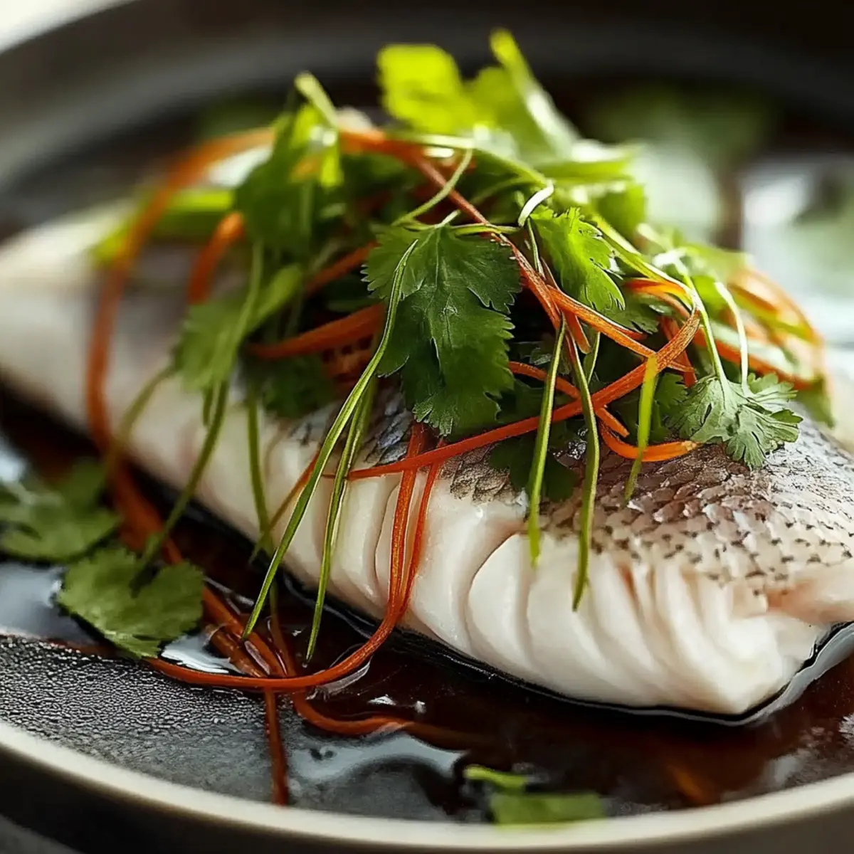 Steamed Fish with Ginger and Soy Sauce
