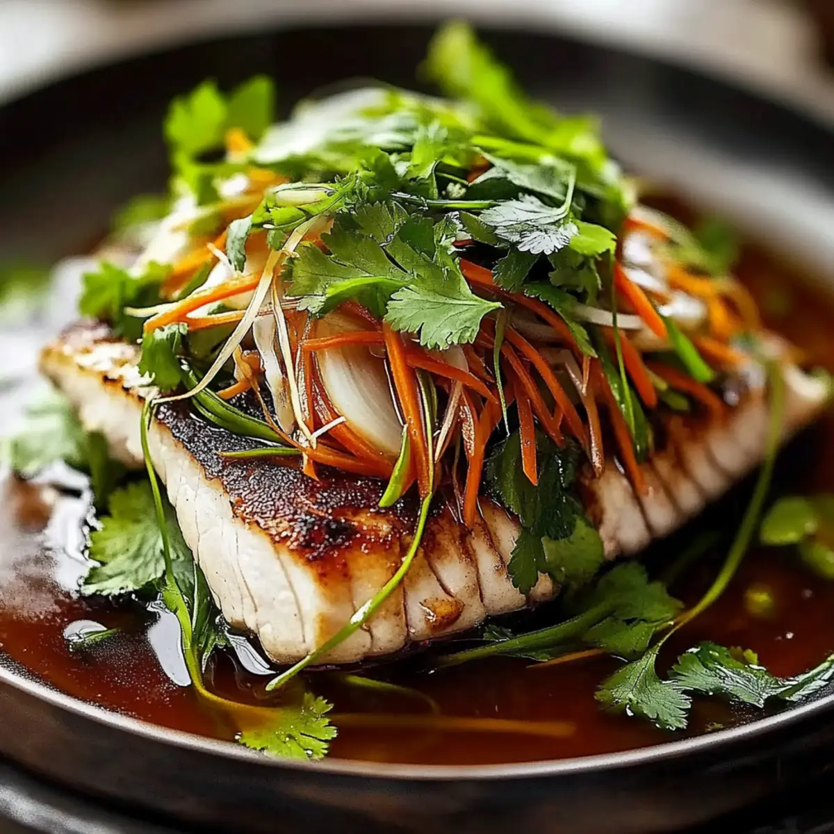 Steamed Fish with Ginger and Soy Sauce