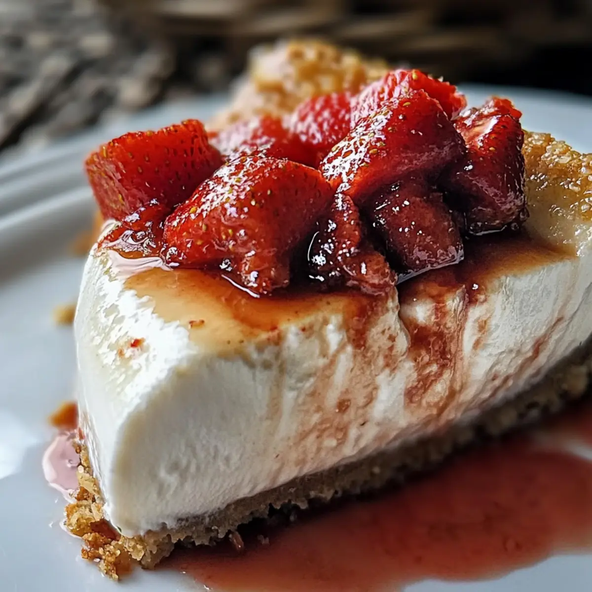 Strawberry Topped Cheesecake Dessert