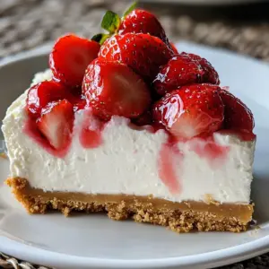 Strawberry Topped Cheesecake