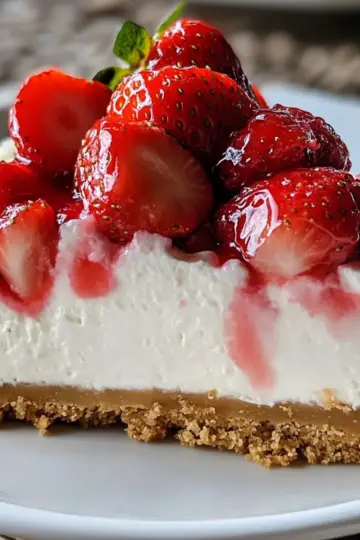 Strawberry Topped Cheesecake