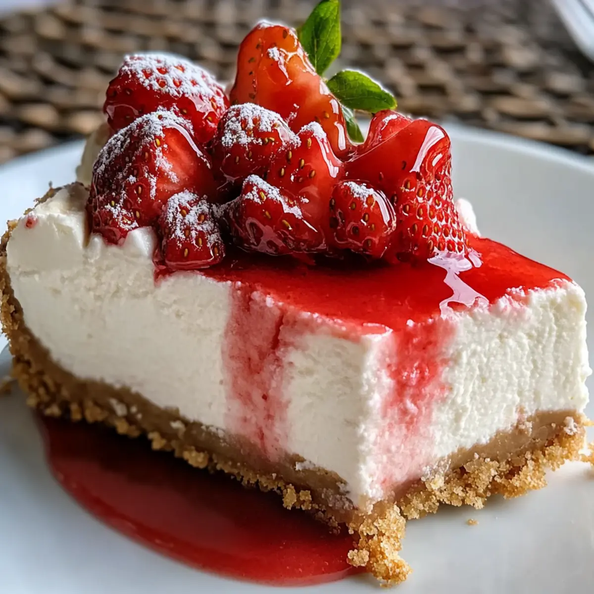 Strawberry Topped Cheesecake