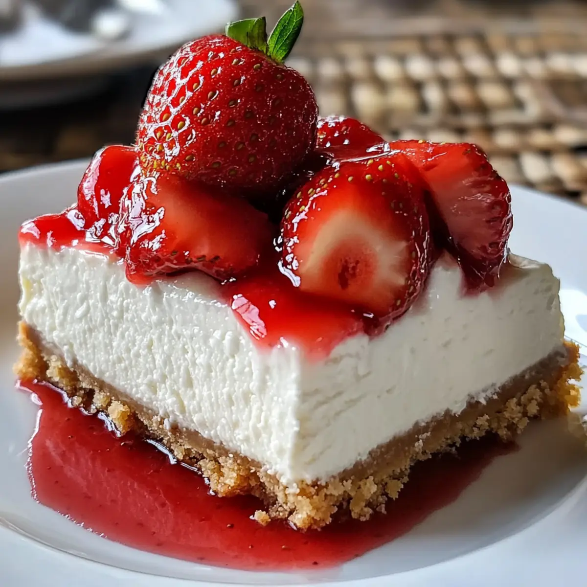 Strawberry Topped Cheesecake