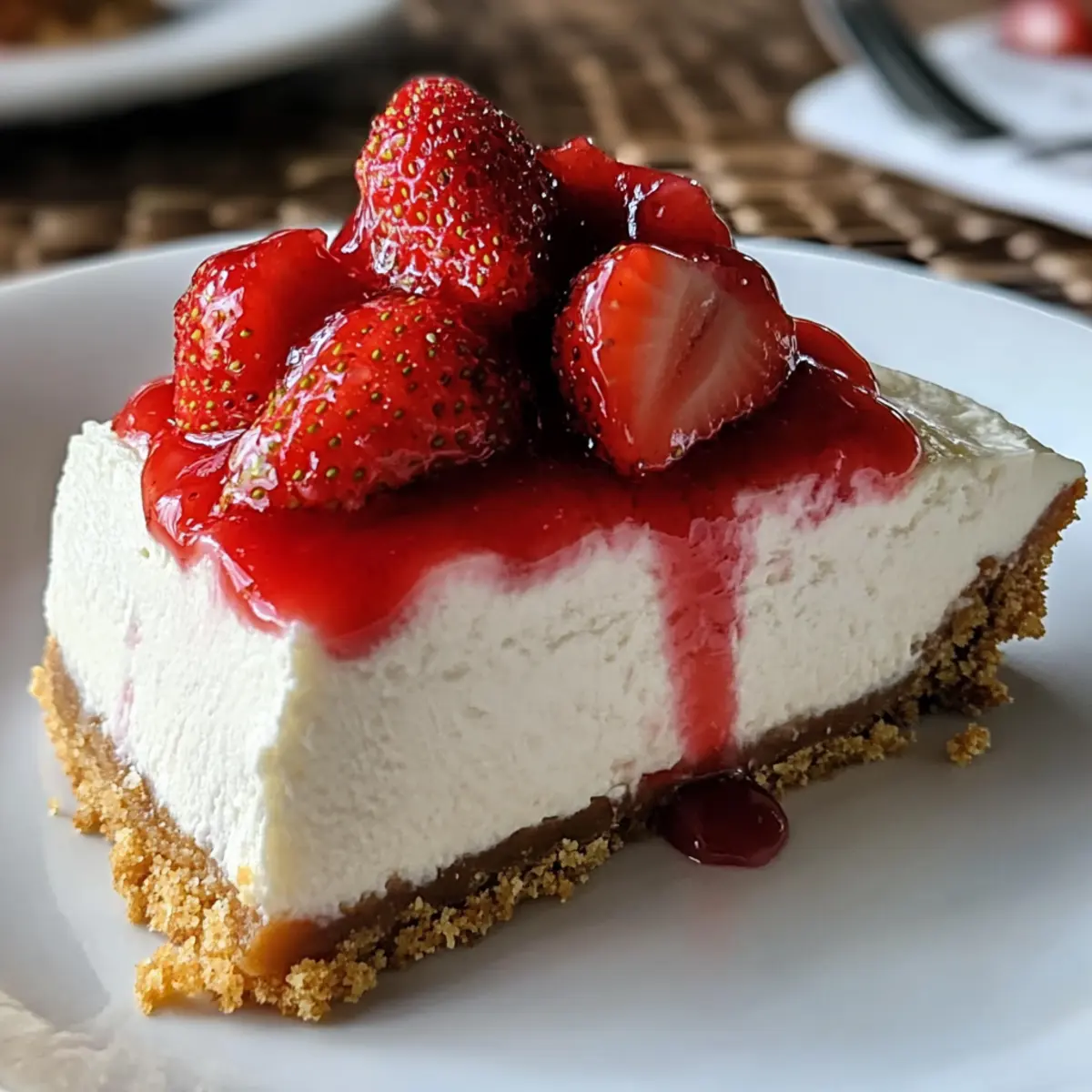 Strawberry Topped Cheesecake