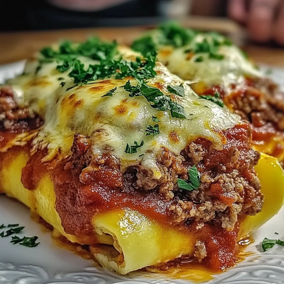 Stuffed Manicotti with Meat Sauce