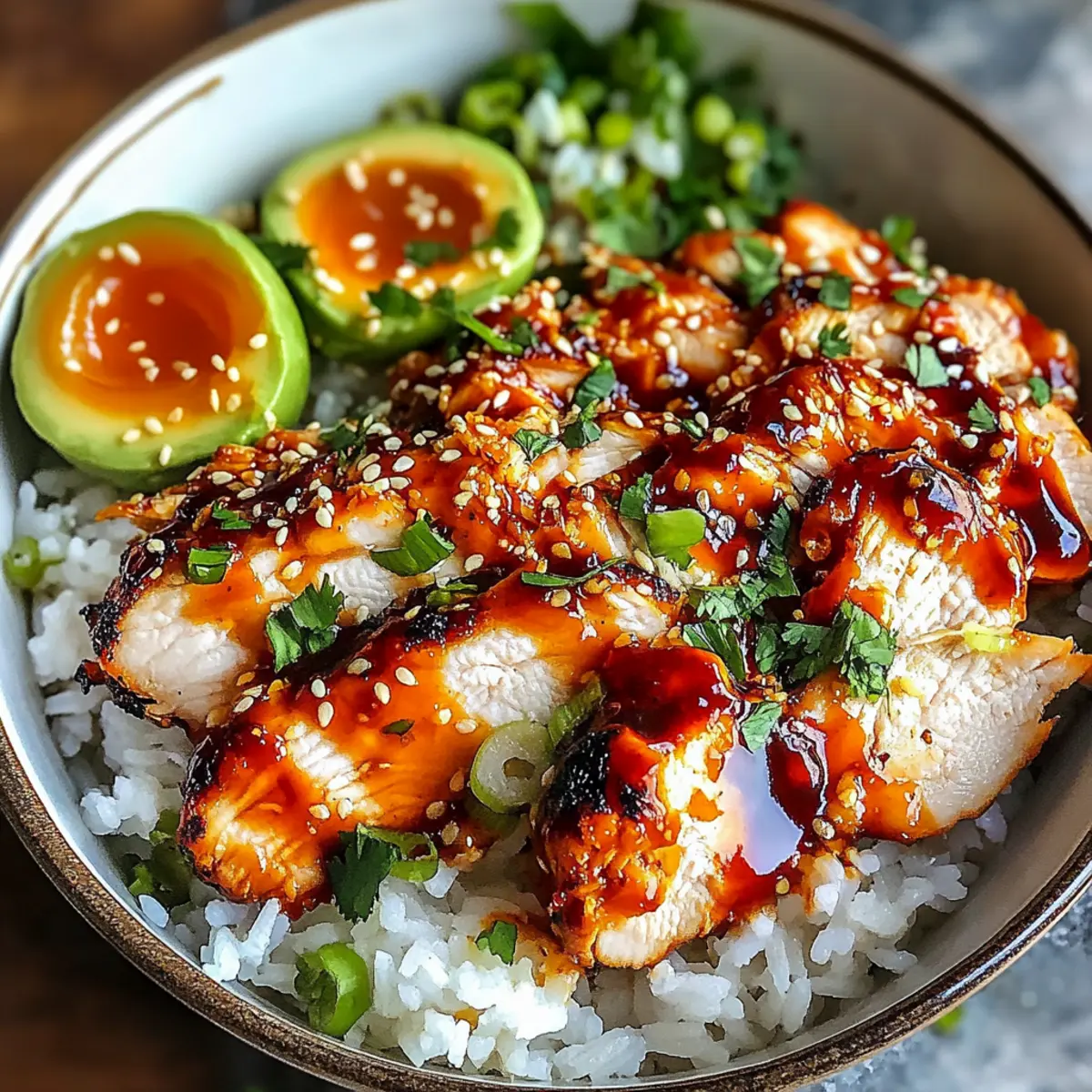 Sweet Chili Chicken Rice Bowls