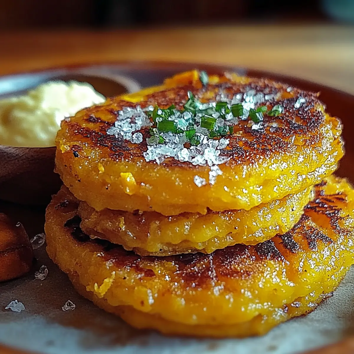 Venezuelan Sweet Corn Cachapas with Melty Cheese
