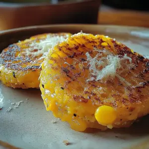 Venezuelan Sweet Corn Cachapas with Melty Cheese