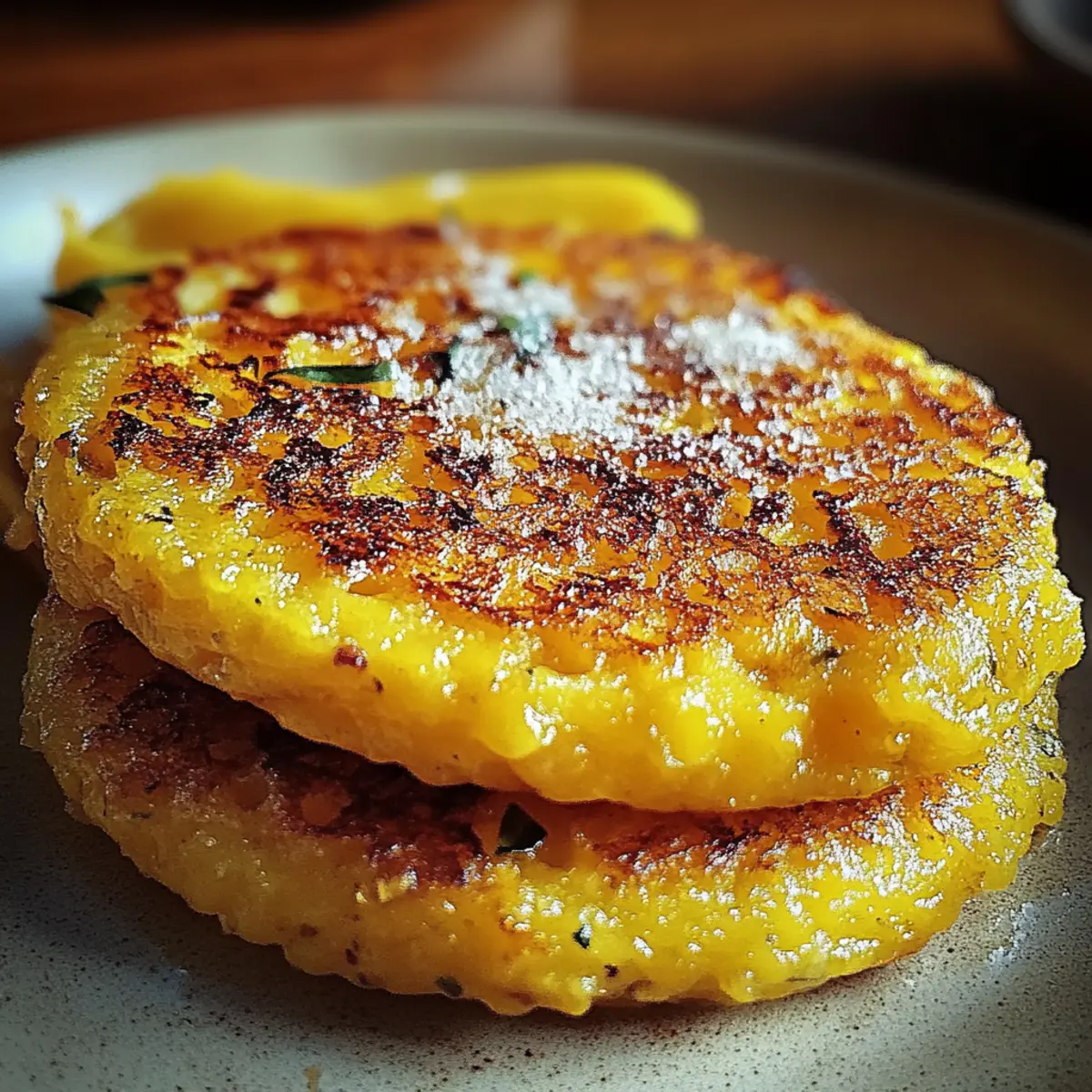 Venezuelan Sweet Corn Cachapas with Melty Cheese