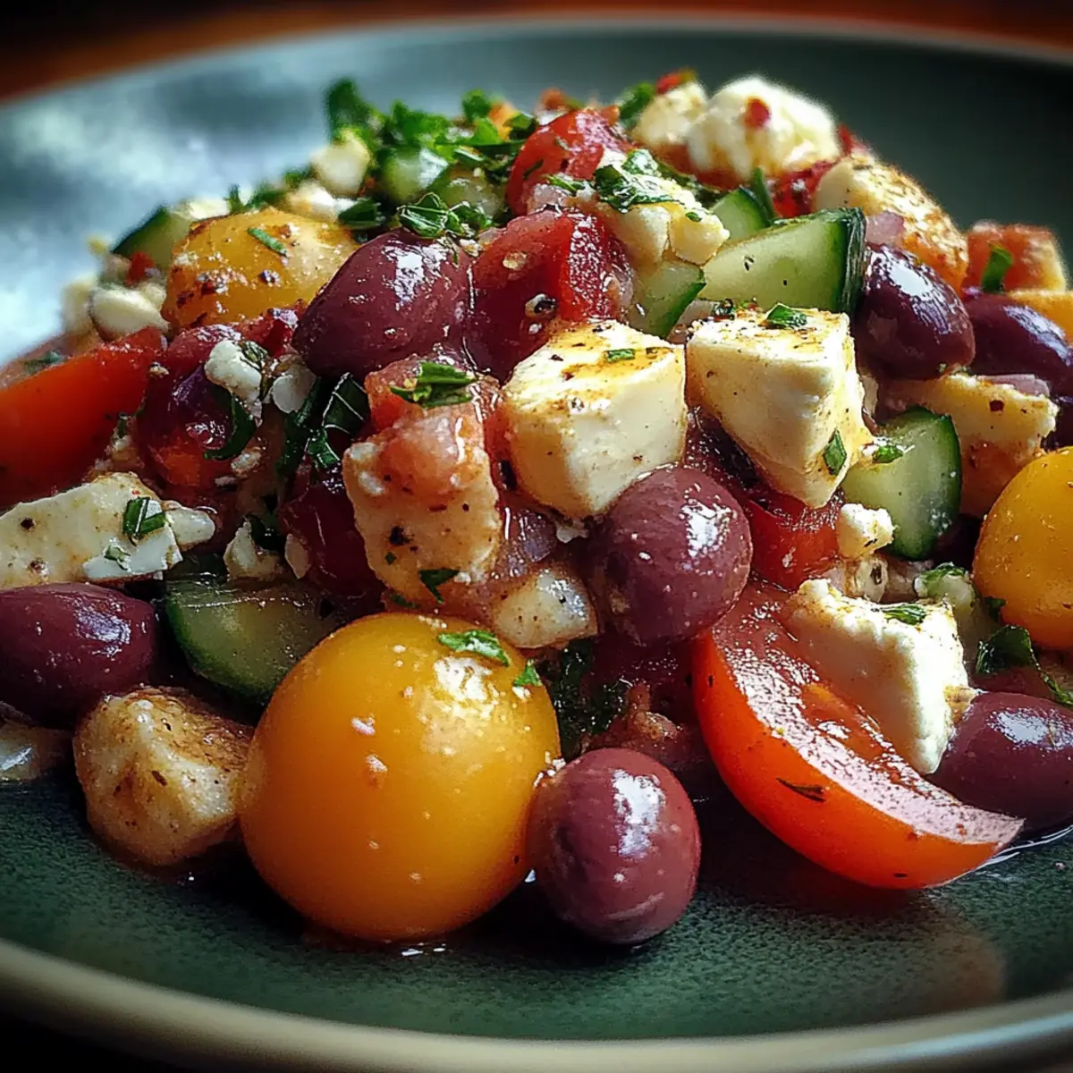 Vibrant Mediterranean Bean Salad With Feta