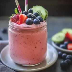 Watermelon Blueberry Protein Smoothie
