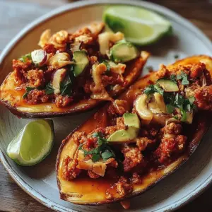Avocado Turkey Chili Stuffed Sweet Potatoes
