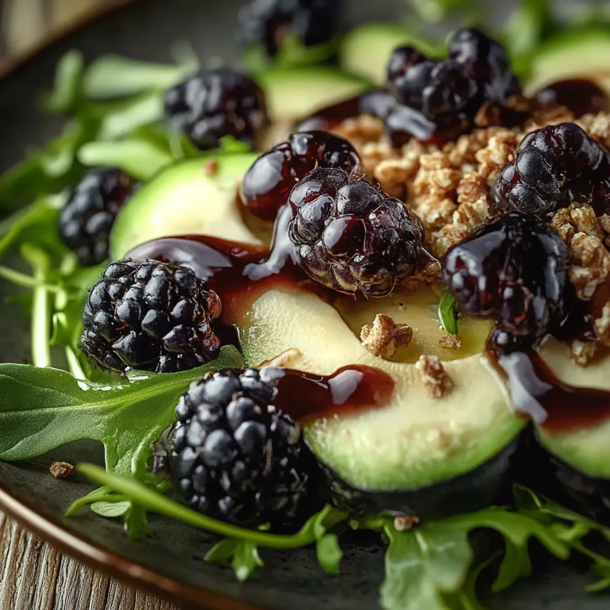 Blackberry Avocado Arugula Salad