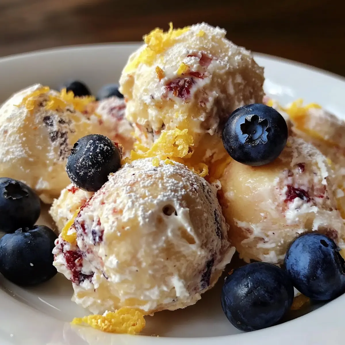 Blueberry and Lemon Zest Cottage Cheese Bites