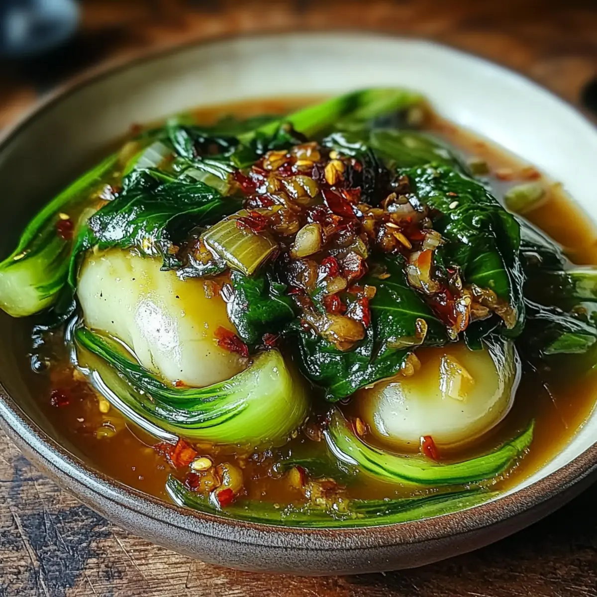 Bok Choy Soup With Garlic And Ginger