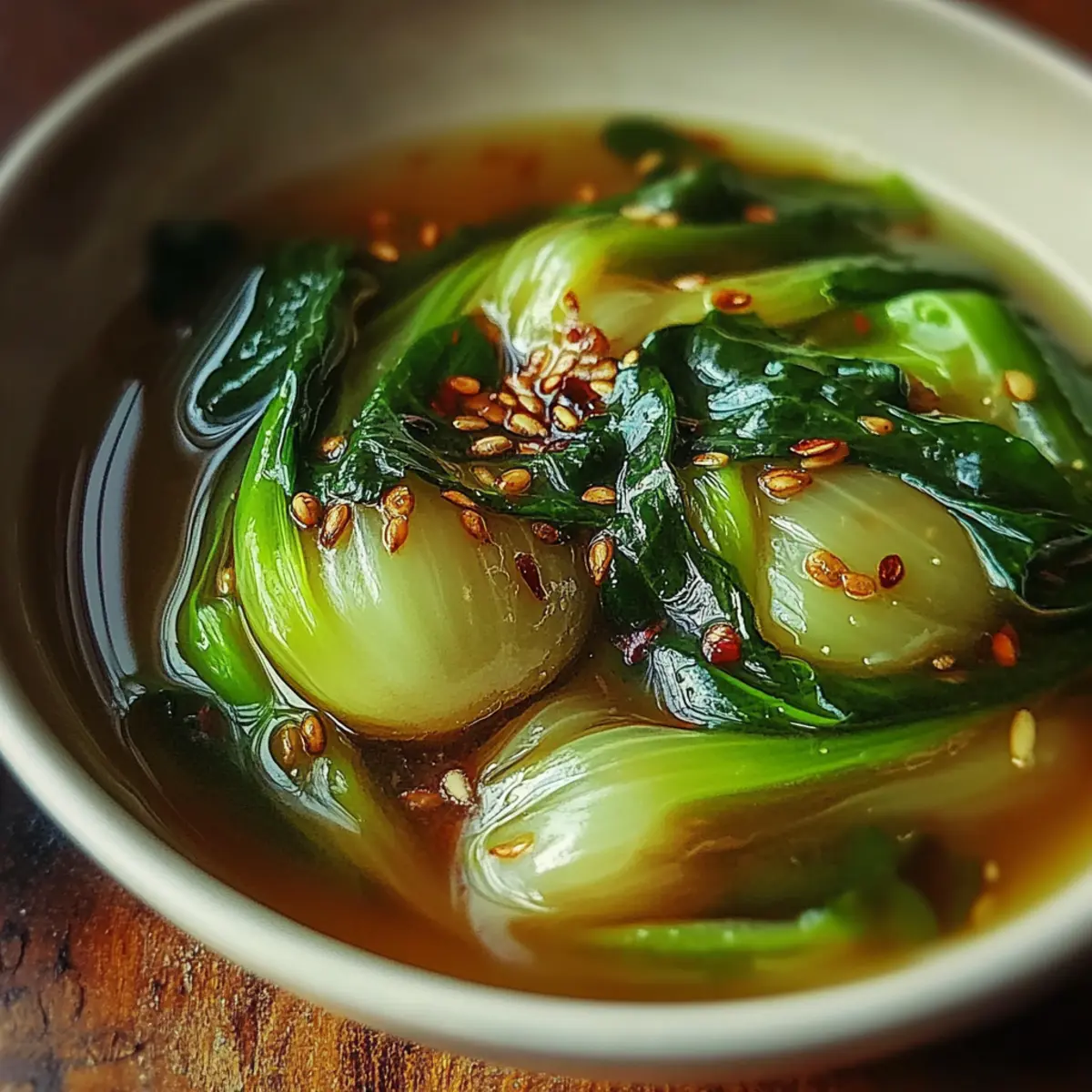 Bok Choy Soup With Garlic And Ginger