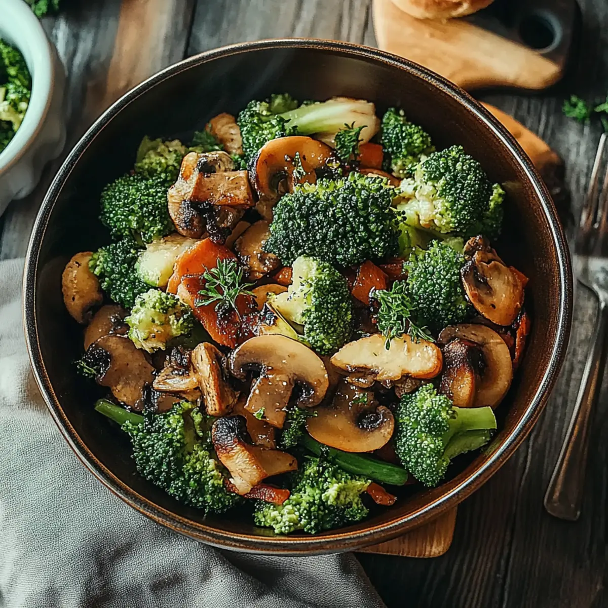 Broccoli and Mushroom Stir Fry