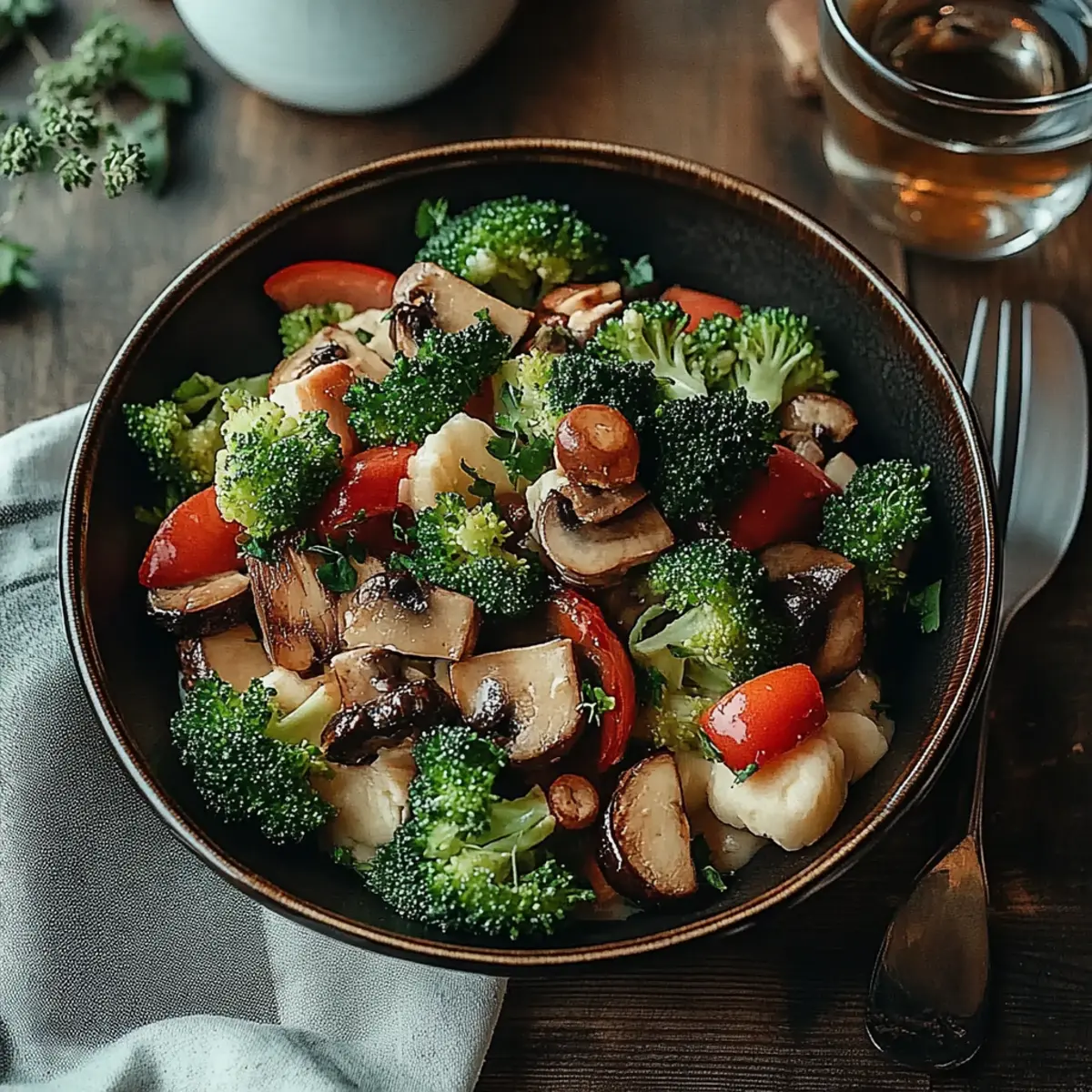 Broccoli and Mushroom Stir Fry