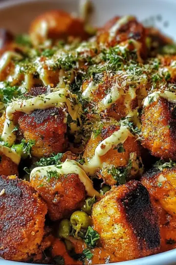 Buffalo Bites Bowl with Crispy Potatoes & Shaved Brussels