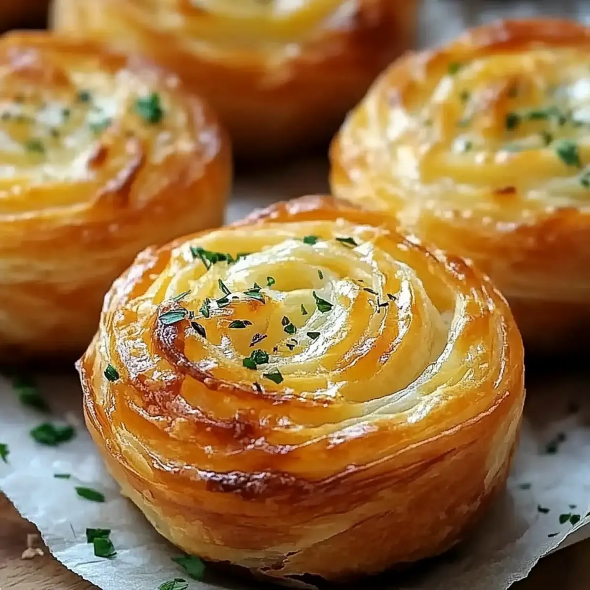 Cheesy Garlic Cruffins