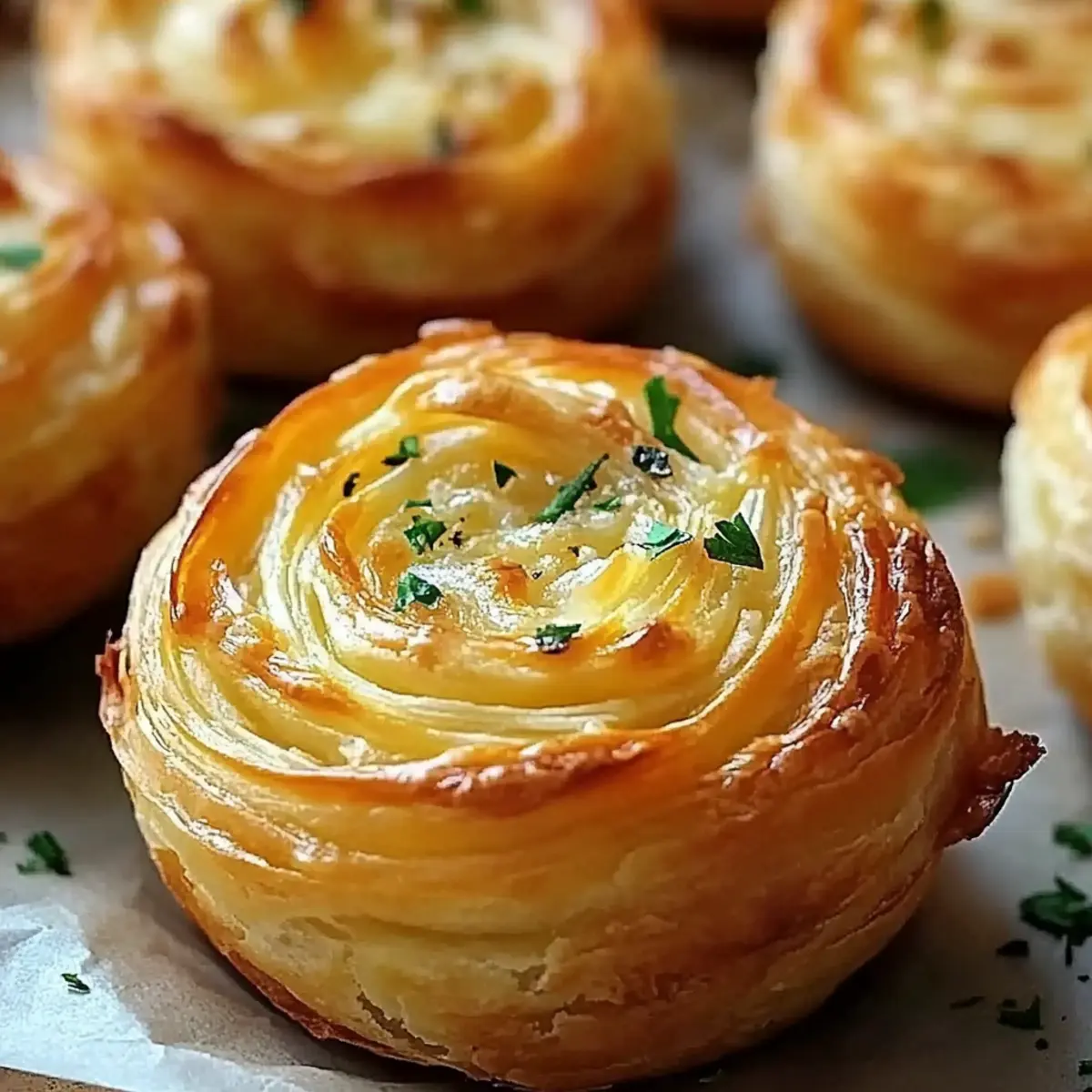 Cheesy Garlic Cruffins