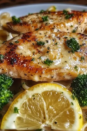 Cowboy Butter Lemon Bowtie Chicken with Broccoli