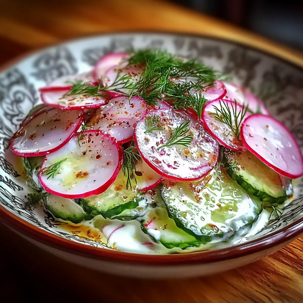 Creamy Cucumber Radish Salad