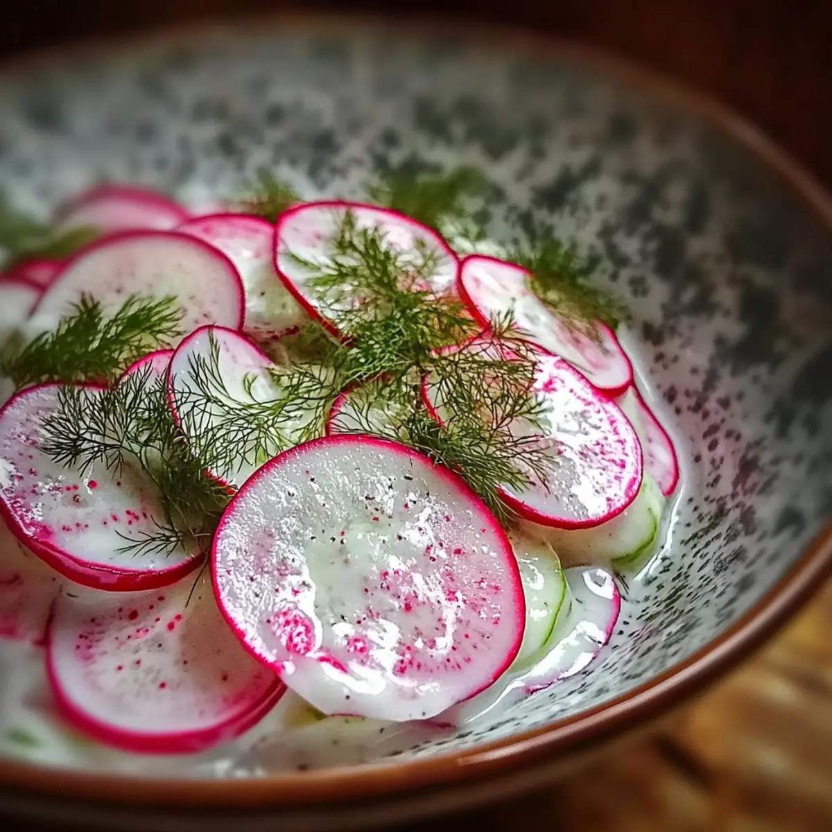 Creamy Cucumber Radish Salad