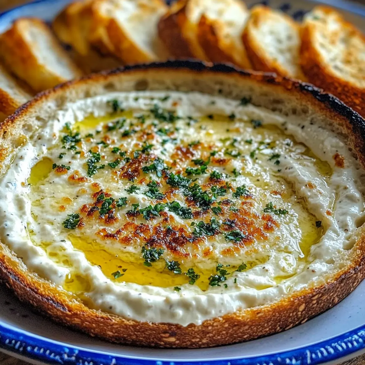 Creamy Roasted Garlic Bread Dip