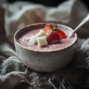 Creamy Strawberry Coconut Tapioca Dessert