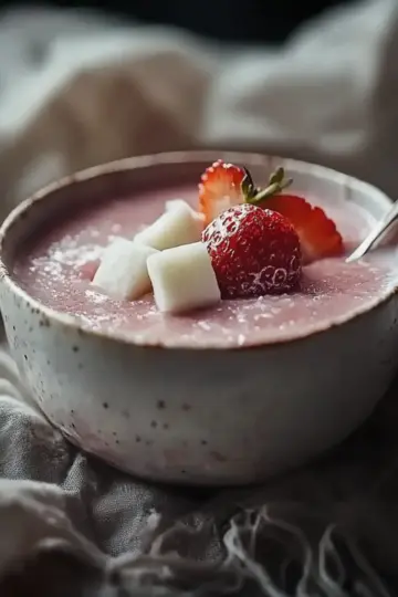 Creamy Strawberry Coconut Tapioca Dessert