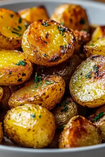Crispy Roasted Mustard Potatoes