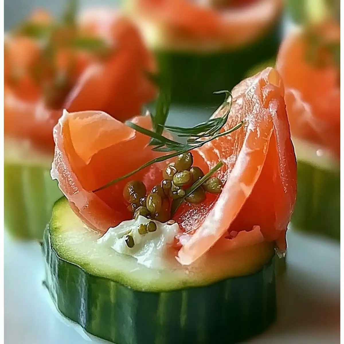 Cucumber Bites with Smoked Salmon