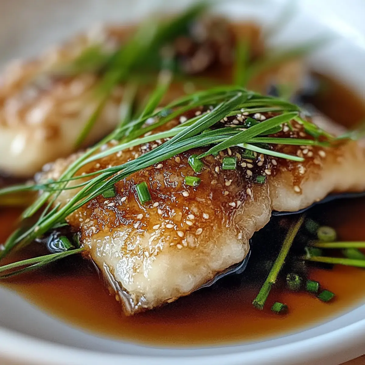 Flaky Cod With Ginger Soy Glaze