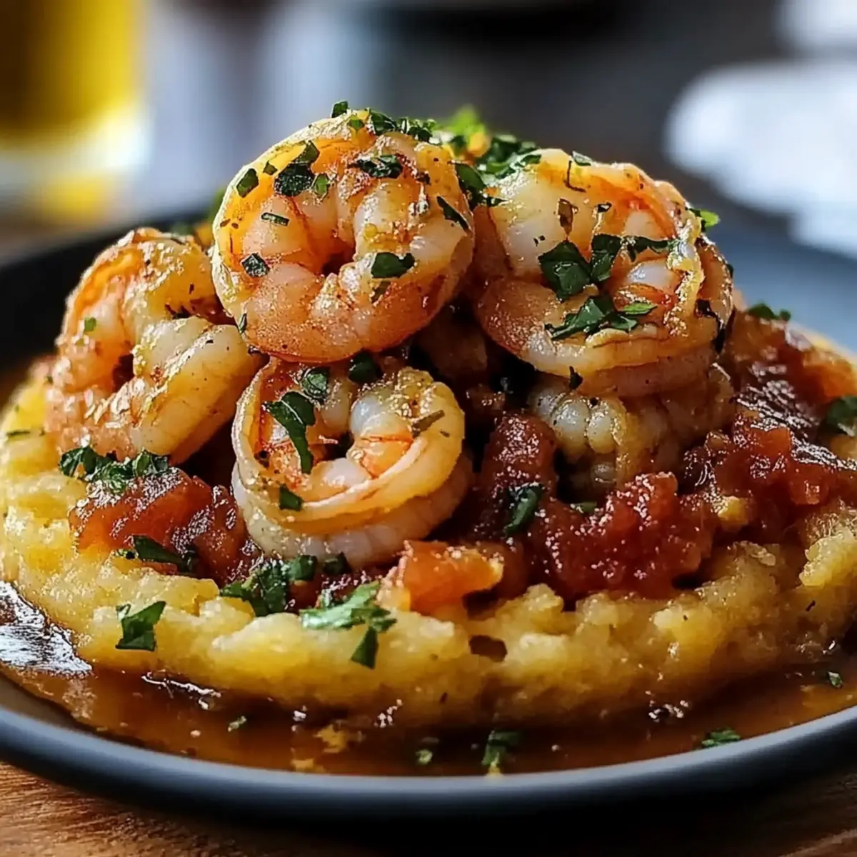 Garlic Shrimp Mofongo
