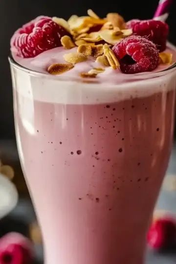Greek Yogurt Raspberry Protein Shake