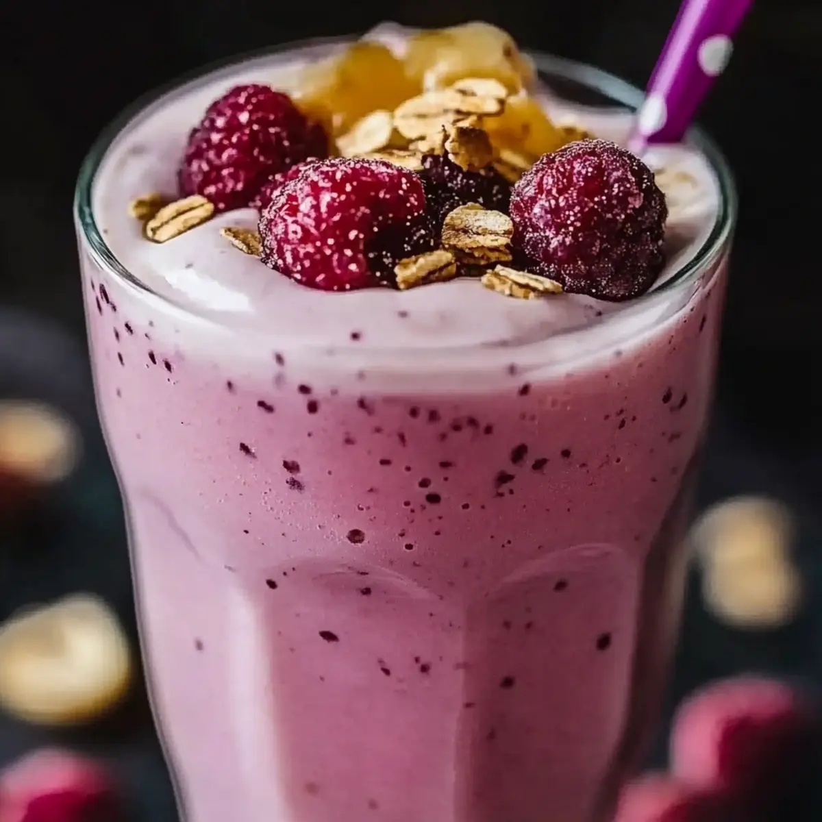 Greek Yogurt Raspberry Protein Shake