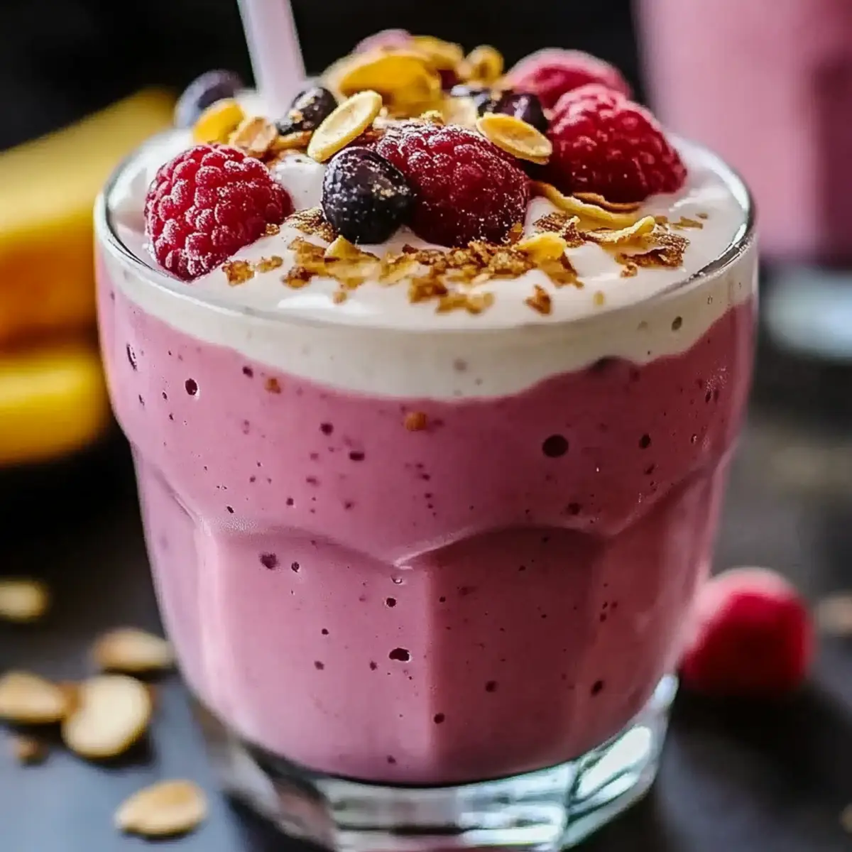 Greek Yogurt Raspberry Protein Shake