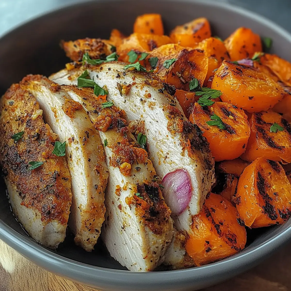 Grilled Chicken & Sweet Potato Bowl