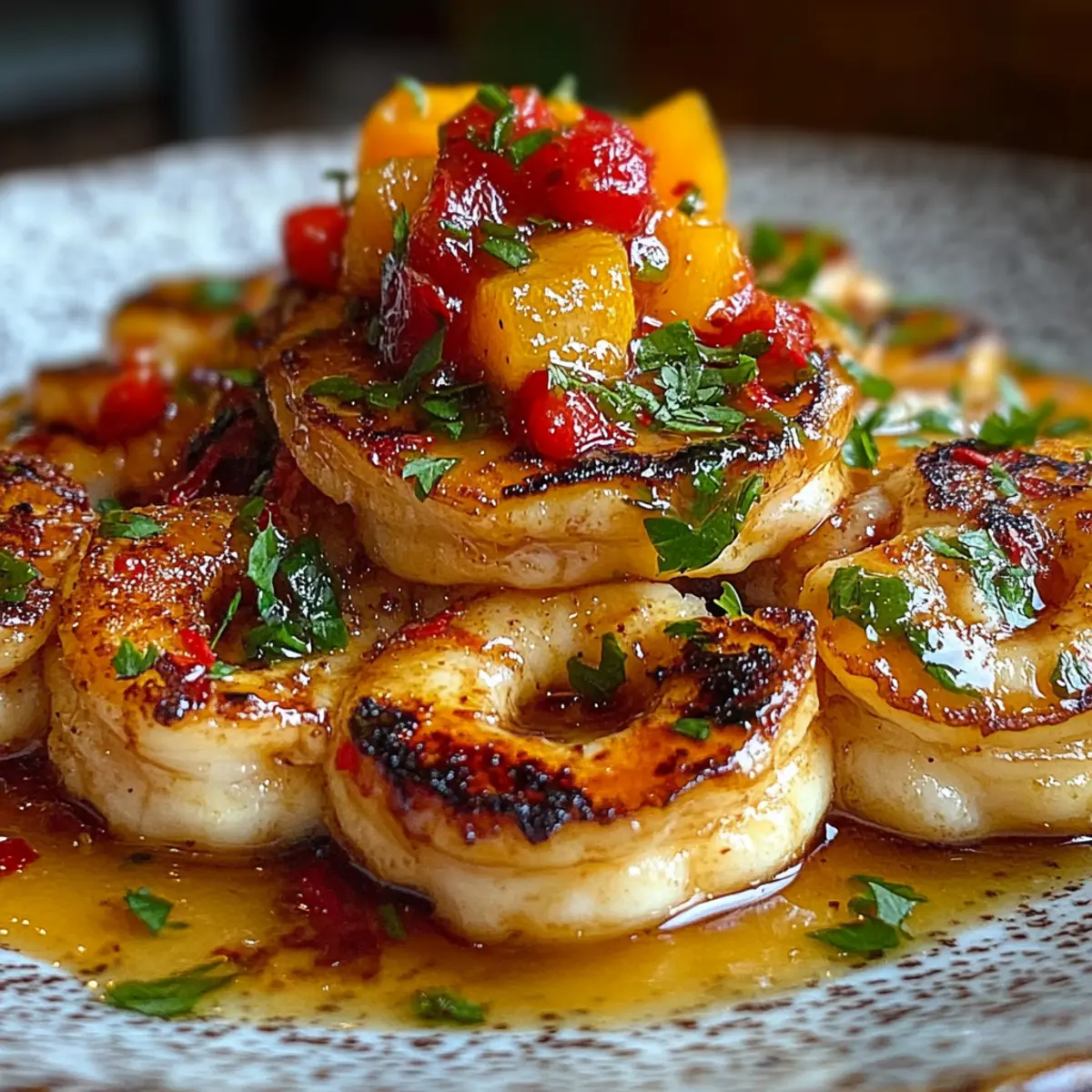 Grilled Shrimp With Spicy Mango Lime Coulis