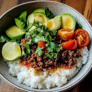 Ground Beef Hot Honey Bowl