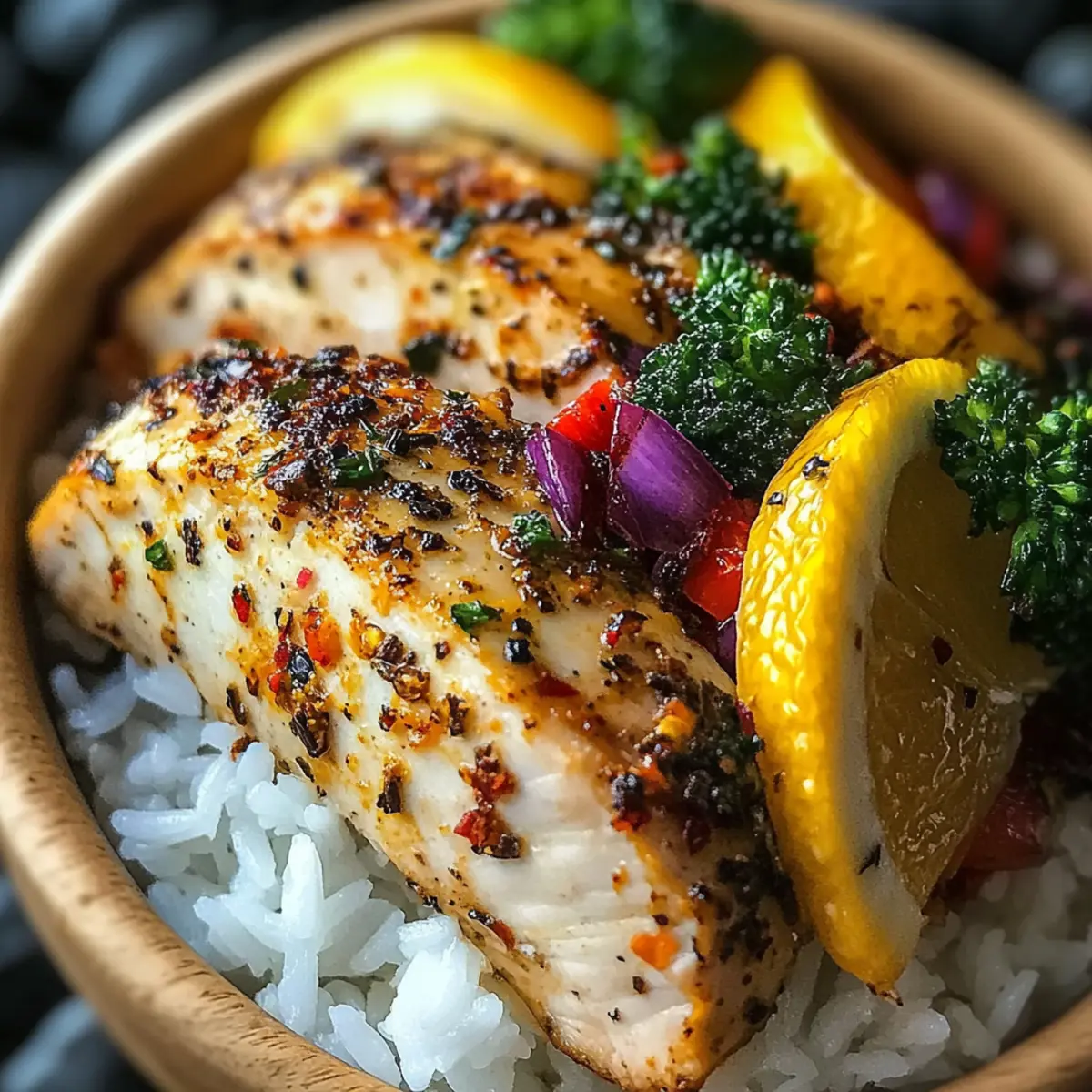 Healthy Lemon Garlic Chicken Meal Prep Bowls