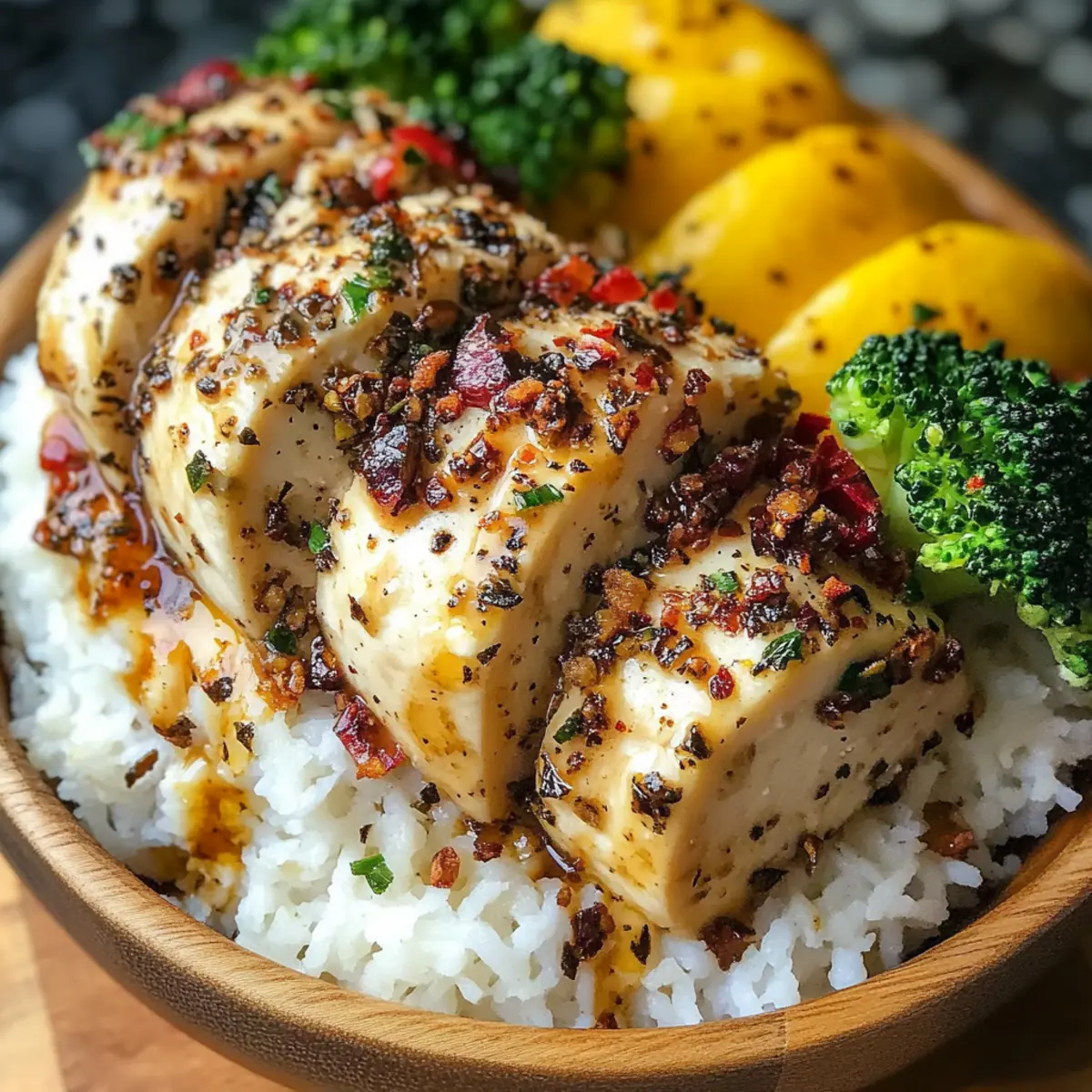 Healthy Lemon Garlic Chicken Meal Prep Bowls