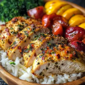 Healthy Lemon Garlic Chicken Meal Prep Bowls
