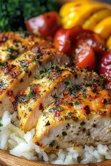 Healthy Lemon Garlic Chicken Meal Prep Bowls