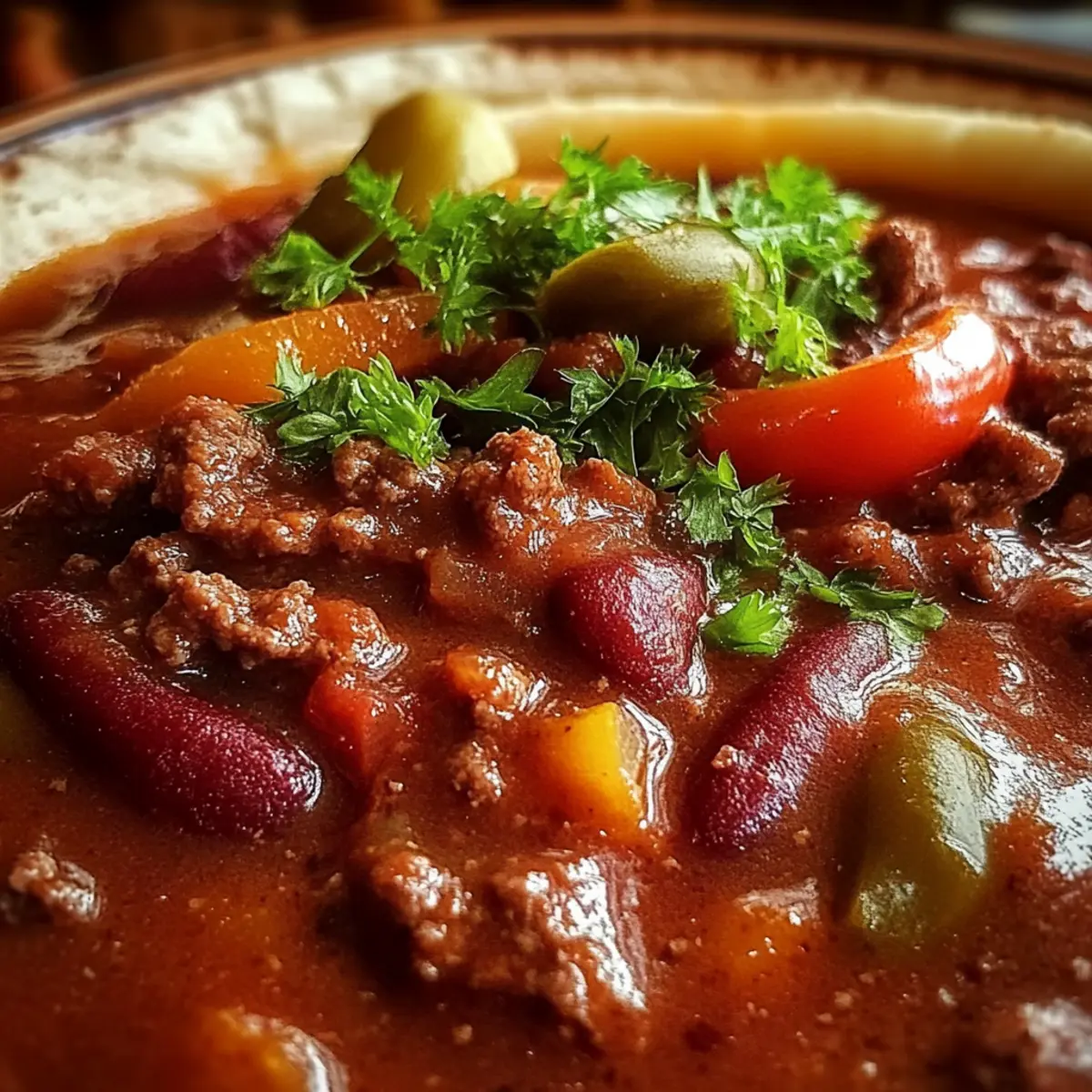 Hearty Slow-Simmered Spicy Tex-Mex Chili