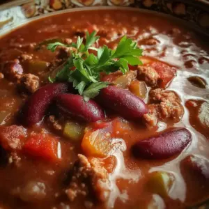 Hearty Slow-Simmered Spicy Tex-Mex Chili