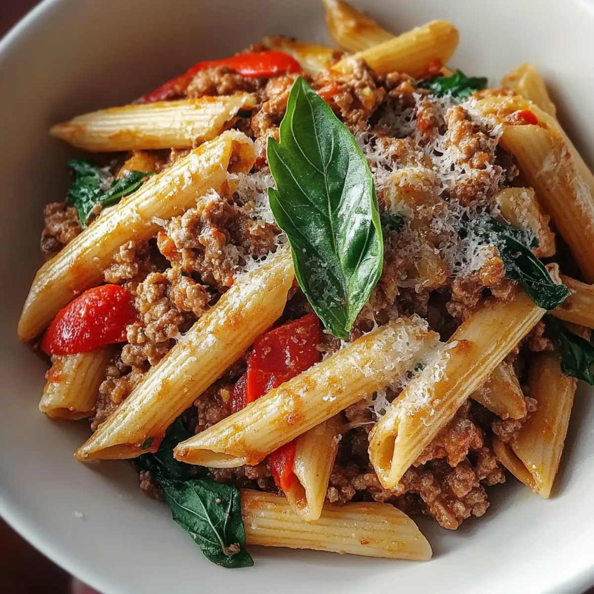 High Protein Creamy Beef Pasta
