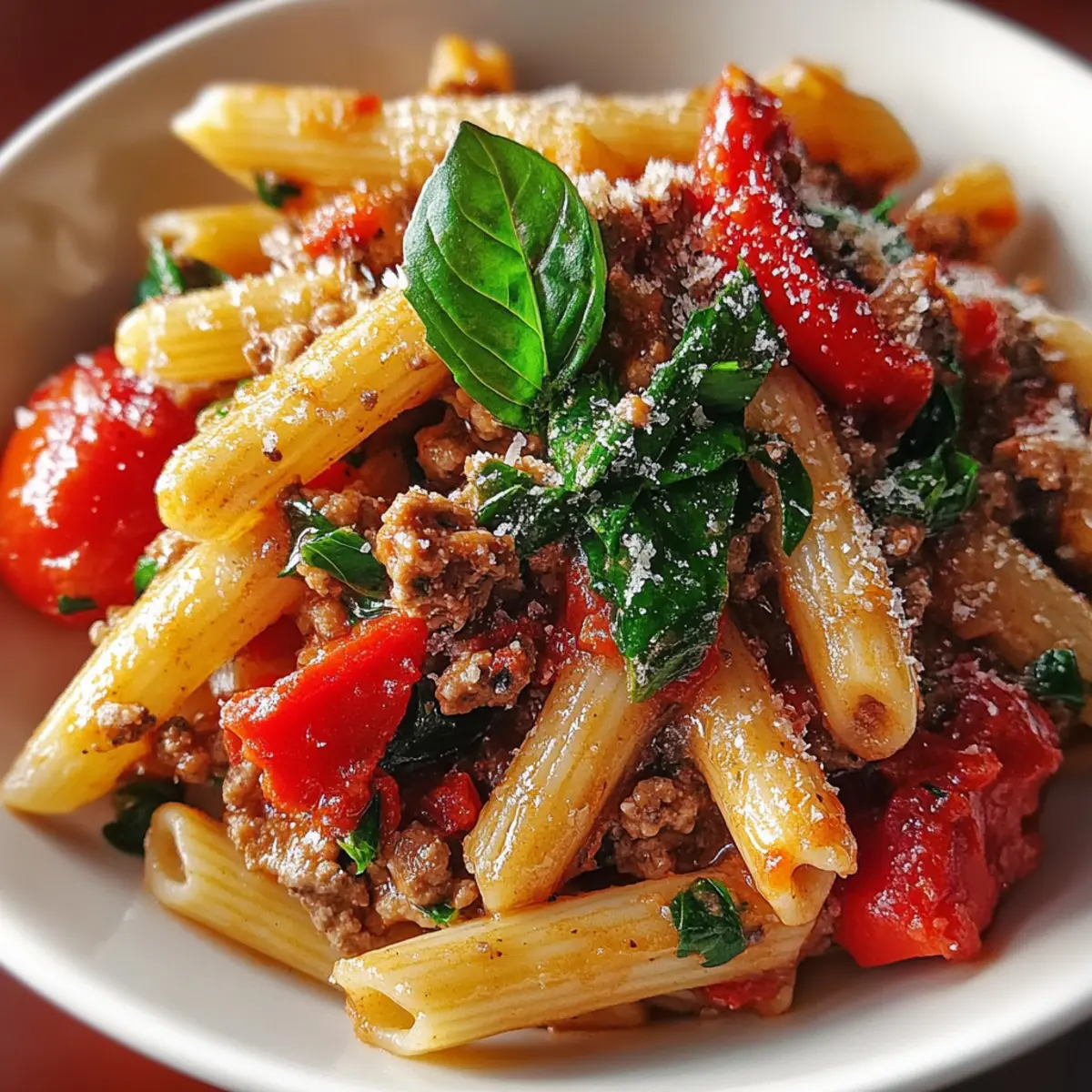 High Protein Creamy Beef Pasta